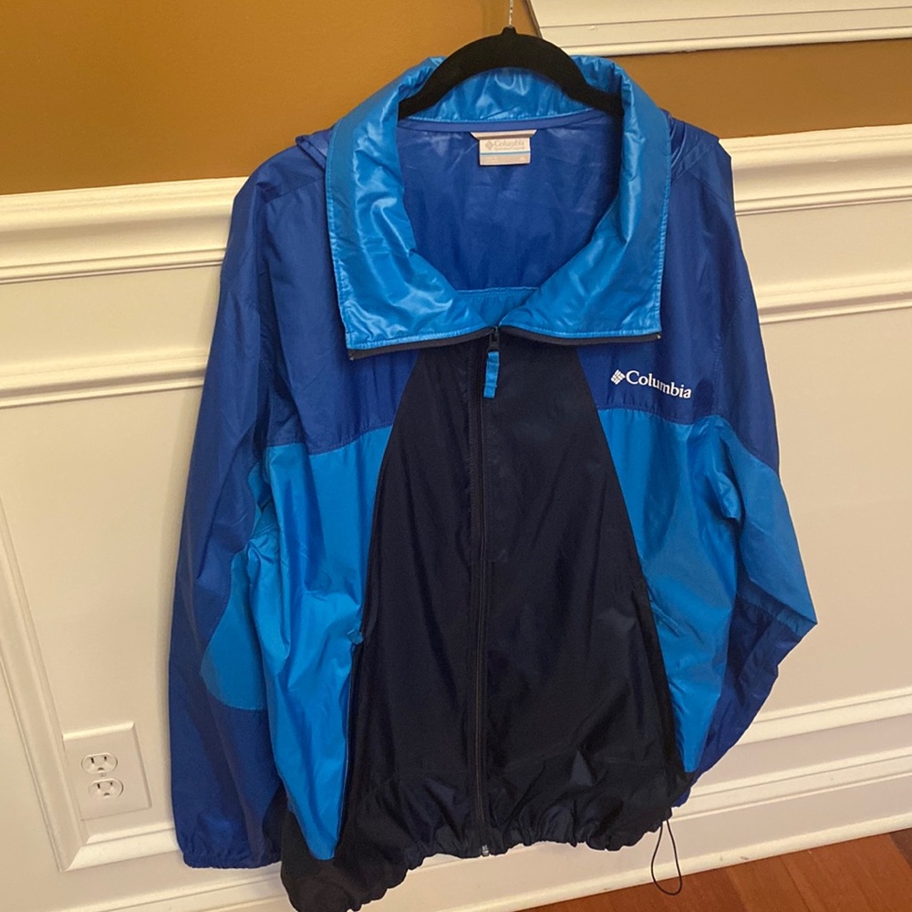 Columbia NWOT Men’s Blue & Black Lightweight Windbreaker Jacket - Sz XL - Picture 4 of 14